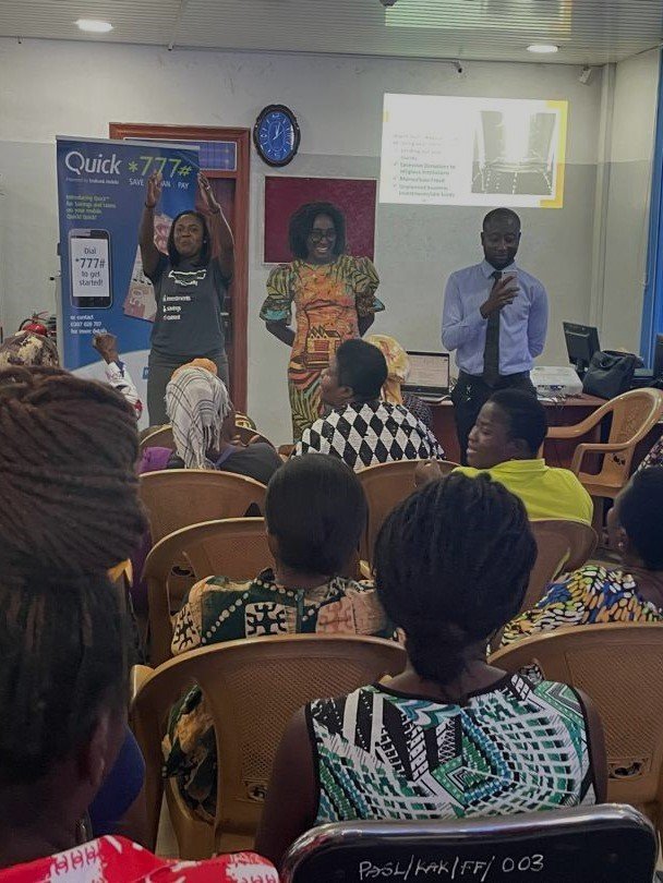 A financial literacy campaign hosted by Mrs. Amma Adjeiwaa Antwi and supporting officers